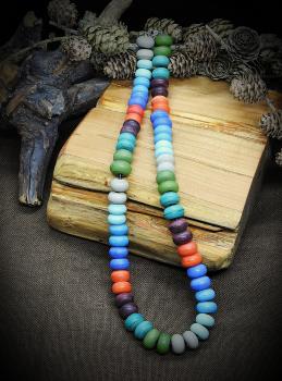 Necklace matte multicolored